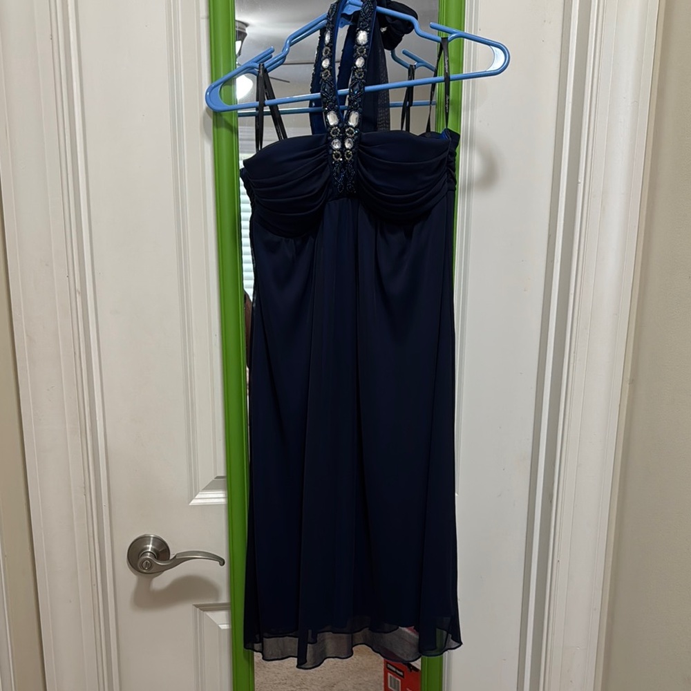 Elegant Navy Blue Dress